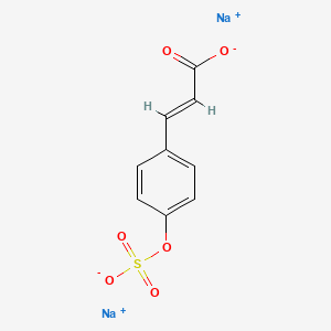 molecular formula C9H6Na2O6S B586567 Disodium (2E)-3-[4-(sulfonatooxy)phenyl]prop-2-enoate CAS No. 308338-96-7