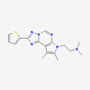 2-[8,9-dimethyl-2-(2-thienyl)-7H-pyrrolo[3,2-e][1,2,4]triazolo[1,5-c]pyrimidin-7-yl]-N,N-dimethylethanamine