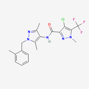 4-chloro-N-[3,5-dimethyl-1-(2-methylbenzyl)-1H-pyrazol-4-yl]-1-methyl-5-(trifluoromethyl)-1H-pyrazole-3-carboxamide