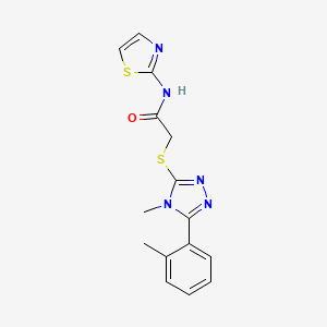 2-{[4-methyl-5-(2-methylphenyl)-4H-1,2,4-triazol-3-yl]thio}-N-1,3-thiazol-2-ylacetamide