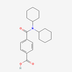 molecular formula C20H27NO3 B5865725 4-[(dicyclohexylamino)carbonyl]benzoic acid 