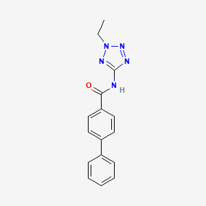 molecular formula C16H15N5O B5865754 N-(2-ethyl-2H-tetrazol-5-yl)-4-biphenylcarboxamide 