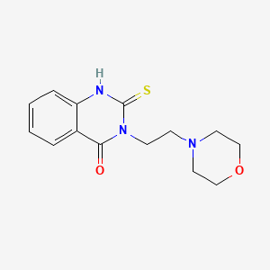 molecular formula C14H17N3O2S B5865785 3-[2-(4-morpholinyl)ethyl]-2-thioxo-2,3-dihydro-4(1H)-quinazolinone 