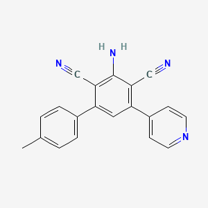 molecular formula C20H14N4 B5865799 3-amino-4'-methyl-5-(4-pyridinyl)-2,4-biphenyldicarbonitrile 