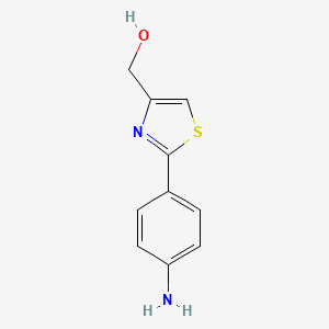 molecular formula C10H10N2OS B586581 [2-(4-Amino-phenyl)-thiazol-4-YL]-methanol CAS No. 145293-21-6