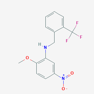 (2-methoxy-5-nitrophenyl)[2-(trifluoromethyl)benzyl]amine