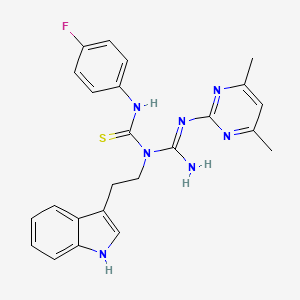 N-[[(4,6-dimethyl-2-pyrimidinyl)amino](imino)methyl]-N'-(4-fluorophenyl)-N-[2-(1H-indol-3-yl)ethyl]thiourea