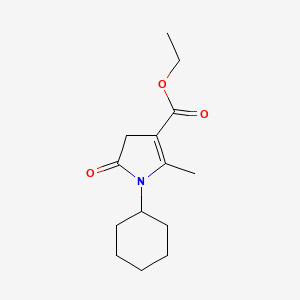 ethyl 1-cyclohexyl-2-methyl-5-oxo-4,5-dihydro-1H-pyrrole-3-carboxylate