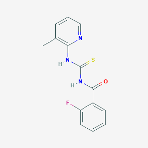 2-fluoro-N-{[(3-methyl-2-pyridinyl)amino]carbonothioyl}benzamide