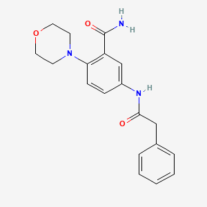 molecular formula C19H21N3O3 B5865854 2-(4-morpholinyl)-5-[(phenylacetyl)amino]benzamide 