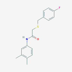 N-(3,4-dimethylphenyl)-2-[(4-fluorobenzyl)thio]acetamide