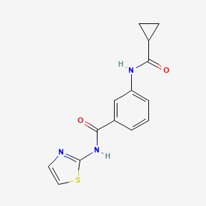 3-[(cyclopropylcarbonyl)amino]-N-1,3-thiazol-2-ylbenzamide