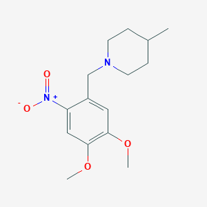 molecular formula C15H22N2O4 B5865906 1-(4,5-dimethoxy-2-nitrobenzyl)-4-methylpiperidine 