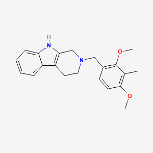 molecular formula C21H24N2O2 B5865918 2-(2,4-dimethoxy-3-methylbenzyl)-2,3,4,9-tetrahydro-1H-beta-carboline 