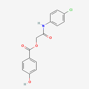 molecular formula C15H12ClNO4 B5865924 2-[(4-chlorophenyl)amino]-2-oxoethyl 4-hydroxybenzoate 