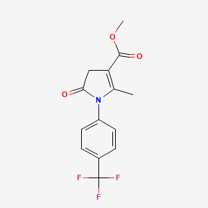 methyl 2-methyl-5-oxo-1-[4-(trifluoromethyl)phenyl]-4,5-dihydro-1H-pyrrole-3-carboxylate