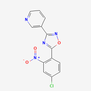 3-[5-(4-chloro-2-nitrophenyl)-1,2,4-oxadiazol-3-yl]pyridine