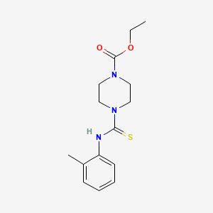 molecular formula C15H21N3O2S B5865993 ethyl 4-{[(2-methylphenyl)amino]carbonothioyl}-1-piperazinecarboxylate 