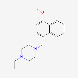 molecular formula C18H24N2O B5865998 1-ethyl-4-[(4-methoxy-1-naphthyl)methyl]piperazine 