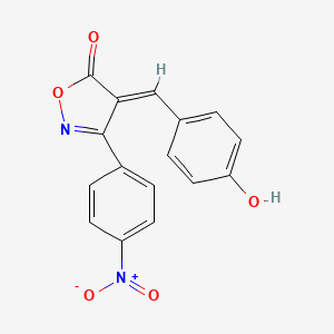 molecular formula C16H10N2O5 B5866018 4-(4-hydroxybenzylidene)-3-(4-nitrophenyl)-5(4H)-isoxazolone 