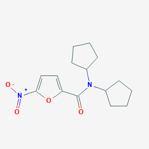 molecular formula C15H20N2O4 B5866032 N,N-dicyclopentyl-5-nitro-2-furamide 