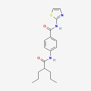 molecular formula C18H23N3O2S B5866071 4-[(2-propylpentanoyl)amino]-N-1,3-thiazol-2-ylbenzamide 