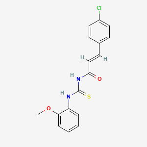 molecular formula C17H15ClN2O2S B5866078 3-(4-chlorophenyl)-N-{[(2-methoxyphenyl)amino]carbonothioyl}acrylamide 