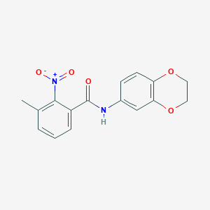 N-(2,3-dihydro-1,4-benzodioxin-6-yl)-3-methyl-2-nitrobenzamide