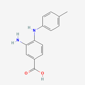 3-amino-4-[(4-methylphenyl)amino]benzoic acid