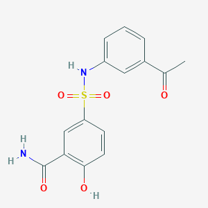 5-{[(3-acetylphenyl)amino]sulfonyl}-2-hydroxybenzamide