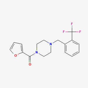 molecular formula C17H17F3N2O2 B5866168 1-(FURAN-2-CARBONYL)-4-{[2-(TRIFLUOROMETHYL)PHENYL]METHYL}PIPERAZINE 