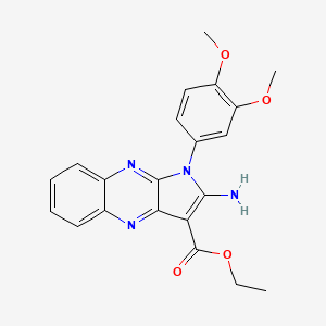 molecular formula C21H20N4O4 B5866195 ethyl 2-amino-1-(3,4-dimethoxyphenyl)-1H-pyrrolo[2,3-b]quinoxaline-3-carboxylate 