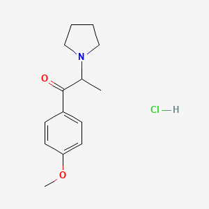 molecular formula C14H20ClNO2 B586620 4/'-methoxy-alpha-Pyrrolidinopropiophenone (hydrochloride) CAS No. 1794760-01-2