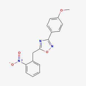 molecular formula C16H13N3O4 B5866227 3-(4-methoxyphenyl)-5-(2-nitrobenzyl)-1,2,4-oxadiazole 