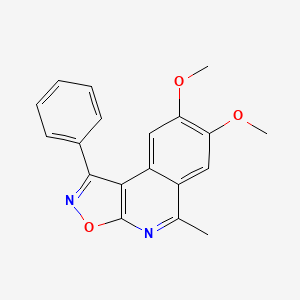 molecular formula C19H16N2O3 B5866246 7,8-dimethoxy-5-methyl-1-phenylisoxazolo[5,4-c]isoquinoline 