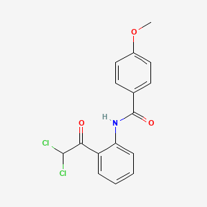 molecular formula C16H13Cl2NO3 B586627 N-[2-(Dichloroacetyl)phenyl]-4-methoxybenzamide CAS No. 146774-83-6