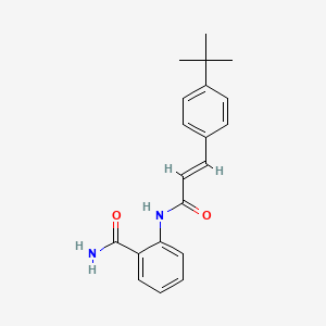 molecular formula C20H22N2O2 B5866278 2-{[3-(4-tert-butylphenyl)acryloyl]amino}benzamide 