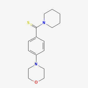 molecular formula C16H22N2OS B5866284 4-[4-(1-piperidinylcarbonothioyl)phenyl]morpholine 