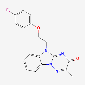 molecular formula C18H15FN4O2 B5866289 5-[2-(4-fluorophenoxy)ethyl]-2-methyl[1,2,4]triazino[2,3-a]benzimidazol-3(5H)-one 