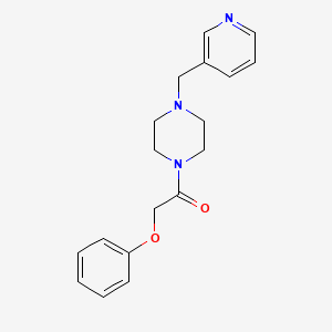 molecular formula C18H21N3O2 B5866303 1-(phenoxyacetyl)-4-(3-pyridinylmethyl)piperazine 