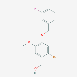 {2-bromo-4-[(3-fluorobenzyl)oxy]-5-methoxyphenyl}methanol