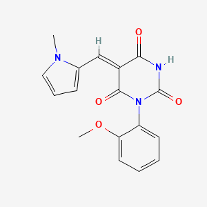 1-(2-methoxyphenyl)-5-[(1-methyl-1H-pyrrol-2-yl)methylene]-2,4,6(1H,3H,5H)-pyrimidinetrione