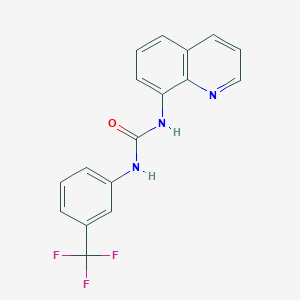 molecular formula C17H12F3N3O B5866338 N-8-quinolinyl-N'-[3-(trifluoromethyl)phenyl]urea 