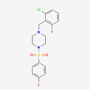 1-(2-chloro-6-fluorobenzyl)-4-[(4-fluorophenyl)sulfonyl]piperazine