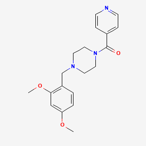 molecular formula C19H23N3O3 B5866391 1-(2,4-dimethoxybenzyl)-4-isonicotinoylpiperazine 