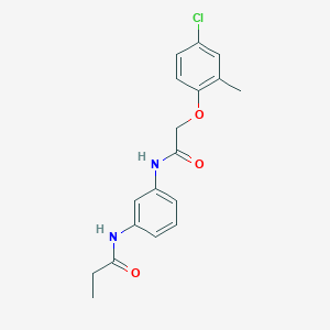 molecular formula C18H19ClN2O3 B5866406 N-(3-{[2-(4-chloro-2-methylphenoxy)acetyl]amino}phenyl)propanamide 