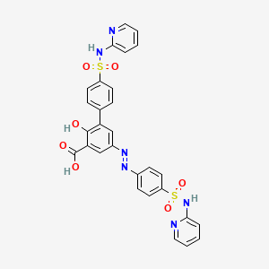 molecular formula C29H22N6O7S2 B586641 2-Hydroxy-4'-(pyridin-2-ylsulfamoyl)-5-(2-(4-(pyridin-2-ylsulfamoyl)phenyl)diazenyl)biphenyl-3-carboxylic acid CAS No. 1391062-34-2