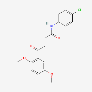 molecular formula C18H18ClNO4 B5866416 N-(4-chlorophenyl)-4-(2,5-dimethoxyphenyl)-4-oxobutanamide 