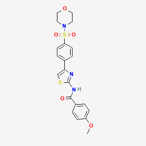 molecular formula C21H21N3O5S2 B5866426 4-methoxy-N-{4-[4-(4-morpholinylsulfonyl)phenyl]-1,3-thiazol-2-yl}benzamide 