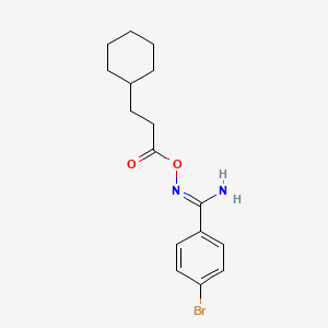 molecular formula C16H21BrN2O2 B5866433 4-bromo-N'-[(3-cyclohexylpropanoyl)oxy]benzenecarboximidamide 